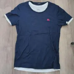 BURBERRY BLACK LABEL クルーネックTシャツ M　L ネイビー