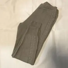 ケーブルラインニットレギンスパンツ　モカ