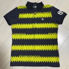 PEARLY GATES ジグザグストライプ ポロシャツ