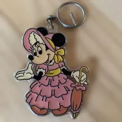ミニーマウス　アクリルキーホルダー　レトロデザイン　東京ディズニーランド