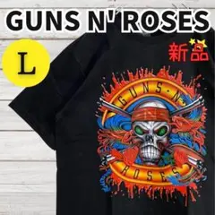 ガンズ・アンド・ローゼズ Guns N' Roses ロックT 黒 L 2358