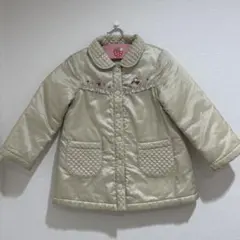 ファミリア　ベージュ中綿コート　100