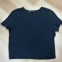 ZARA クロップド丈Tシャツ ブラック