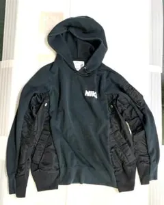 h*x様 ナイキ　Sacai コラボ パーカー 長袖 ブラック S　251125