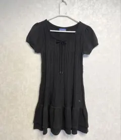 BURBERRY BLUE LABEL 半袖ニット ブラック 38