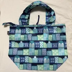 kippis エコバッグ　ブルー　青　街