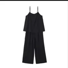 ブラックオールインワン スパゲッティストラップ