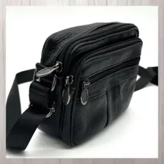 ブラック レザー ショルダーバッグ　メンズ　新品未使用　黒