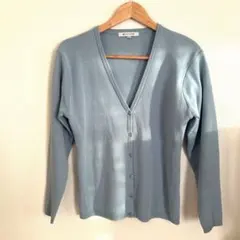 【NAGAI LEBEN 】水色 Vネック カーディガン Lサイズ 【送料込み】