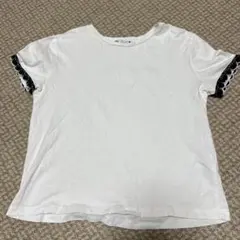 ZARA ザラ　ホワイト Tシャツ 黒レース付き 半袖S