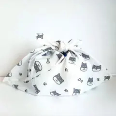 あずま袋◇手拭い◇エコバック◇コンビニバック◇ハンドメイド【みけ猫