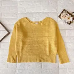 RIVE DROITE リヴドロワ ニットプルオーバー イエロー Fサイズ