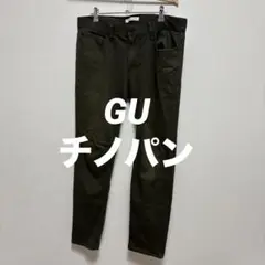 GU WONDER SHAPE ストレッチチノパンツ オリーブ