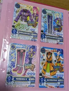 パンク ホットサウンドワンピ アイカツ カード コーデ 4枚セット クール