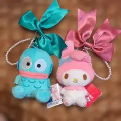 サンリオキャラクターズリボン付パールチャーム　ハンギョドン、マイメロ