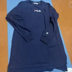 FILA 長袖 ロング丈 カットソー ネイビー Mサイズのサムネイル