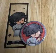 fgo 極楽湯 コラボ トレーディング缶バッチA 岡田以蔵 クリアしおり