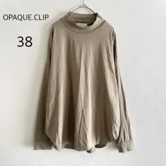 OPAQUE.CLIP カットソー プルオーバー ハイネック ベージュ 38のサムネイル