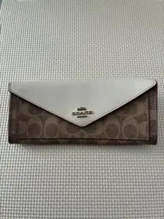 COACH ベージュ エンベロープ型長財布 楽天市場】【新品未使用品】【財布】COACH コーチ シグネチャー