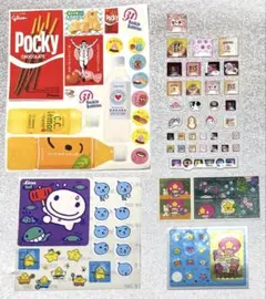 ★平成レトロ★ 食べ物&飲み物シール チロルチョコ プックリシール 当時物