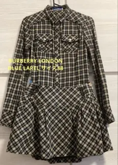 BURBERRYロンドン　シャツ&スカート BLUE LAREL セットアップ