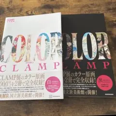CLAMP展 クランプ  公式画集  2冊セット  SHIRO  KURO CLAMP展」の公式画集『COLOR』「黒-KURO-」「白-SHIRO-」は2冊