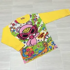 ヒステリックミニ　«100» テディー 長袖Tシャツ BIGロゴ 黄色