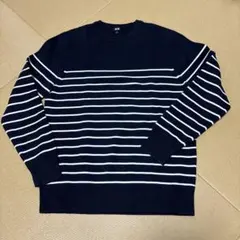 UNIQLO ネイビー ストライプ ニット L