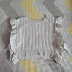 バースデイ　ママラク　リボン　ニット　フリル　ベスト