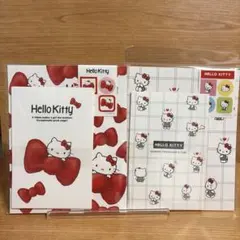 新品◆ ハローキティ◆レターセット2点セット◆便箋、封筒、シール付き◆サンリオ