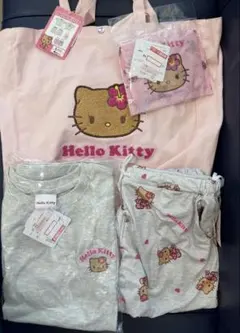 【新品】しまむら　Hello Kitty Lサイズバッグ　ハッピーセット！日焼けのサムネイル