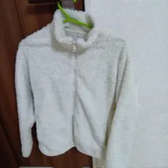 ホワイト フリースジャケット XL