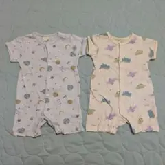 【中古品】ベビー ロンパース 2点セット サイズ80