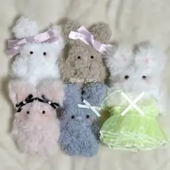 ハンドメイド ⟡.* モールドール ふわふわ ぬいぐるみ うさぎ モール人形
