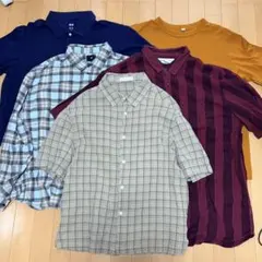 XL 半袖シャツ5点セット ZARA,H&M,OLDNAVY,GU,UNIQLOのサムネイル