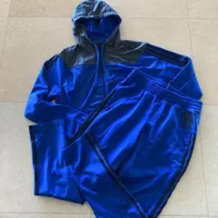 アディダス　adidas フード付ジャージ　上下セットアップ　サイズM