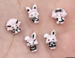 高級ネイルパーツ　うさぎキャラクター ネイルパーツ 約50個セット