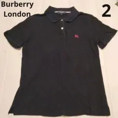 Burberry London ポロシャツ　レディース　ブラック　サイズ2