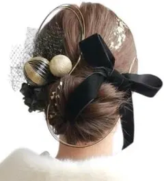 和装　髪飾り 金箔　水引　リボン　成人式　卒業式　入学式　結婚式　新品未使用