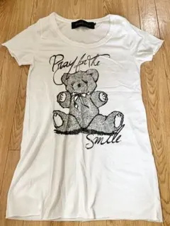Snarl extra スナールエクストラ クマ ペイズリー ロングTシャツ 白のサムネイル