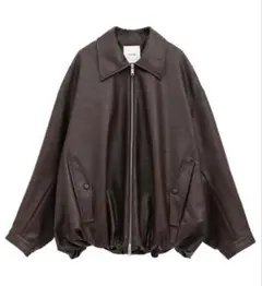 CLANE FAKE LEATHER BALLOON JACKET