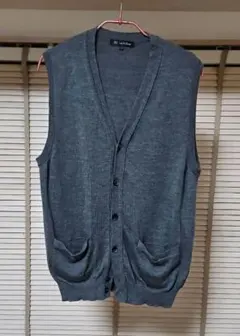 アッシュ・エル（HL）メンズ グレー 無地 ベスト L