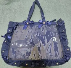 ザッカマート A3 フリルデザイン 痛バッグ トートバッグ 5周年 ネイビー