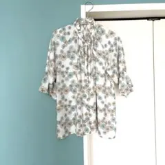 ユニクロ PAUL & JOE 花柄リボン付き ブラウス L