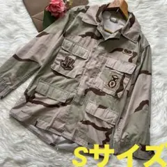 米軍 本物 ミリタリージャケット デザートカモ 迷彩柄 カモフラージュ 長袖 Sのサムネイル