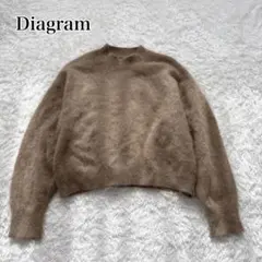 Diagram ダイアグラム タヌキ100% ラクーン ニット ふわふわ モカ