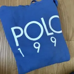 POLO フード付きパーカー 青のサムネイル