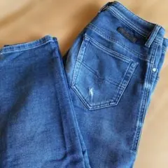 シェラック　フレア　ブーツカット　コーティング加工　デニムパンツ　48 濃紺 シェラック フレア ブーツカット コーティング加工 デニムパンツ 48