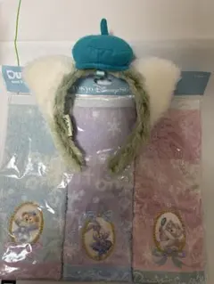 ダッフィーフレンズ ミニタオル3枚セット ジェラトーニ カチューシャ