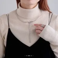 GOLDY 3WAYボールチェーン ネックカフ シルバー ネックレス